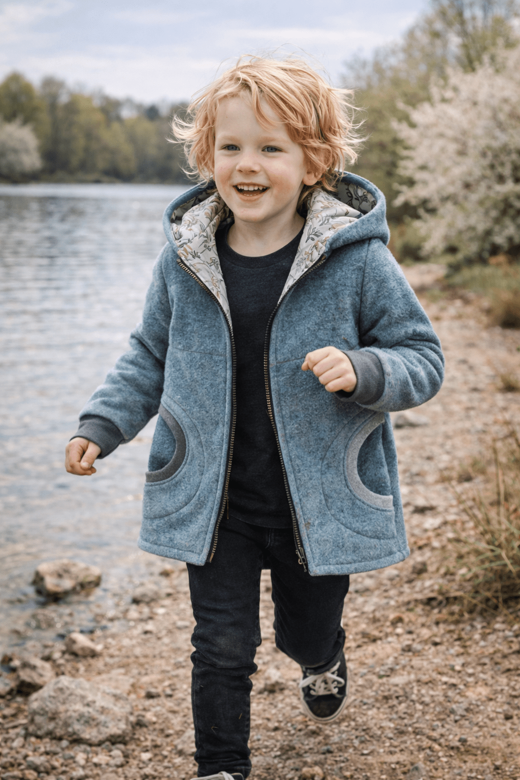 Wollwalkjacke Mint / Dino Party - Räuberkinder