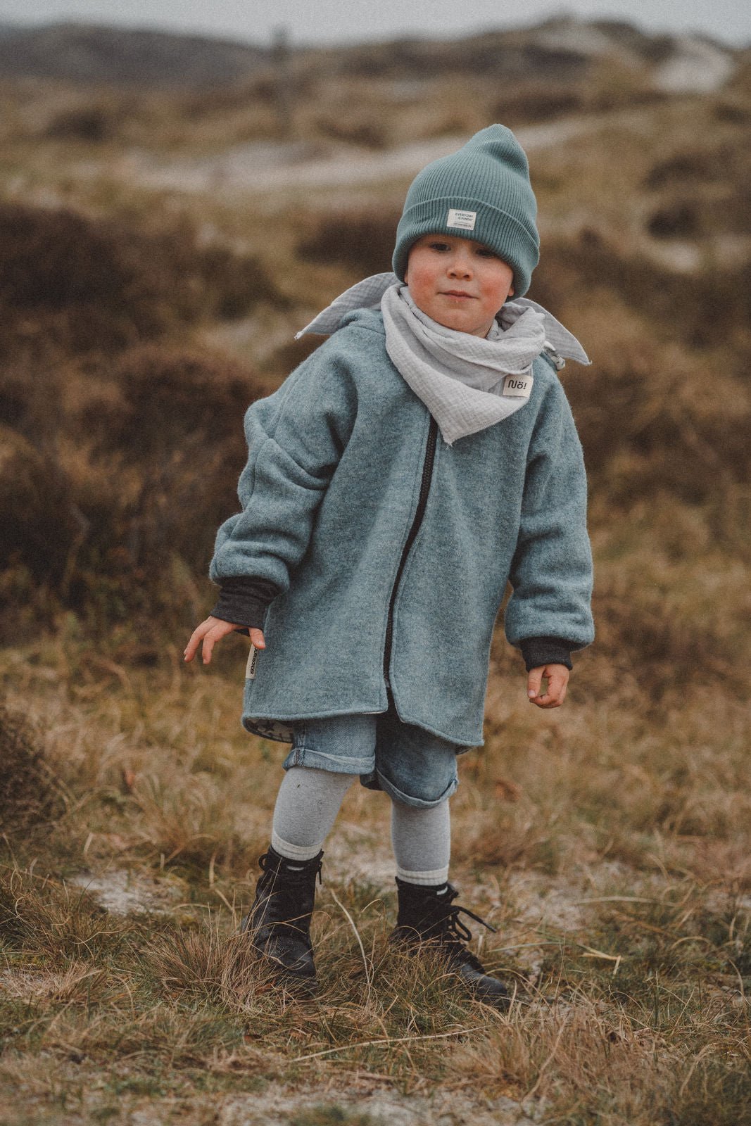 Wollwalkjacke Mint / Ozeanzauber - Räuberkinder