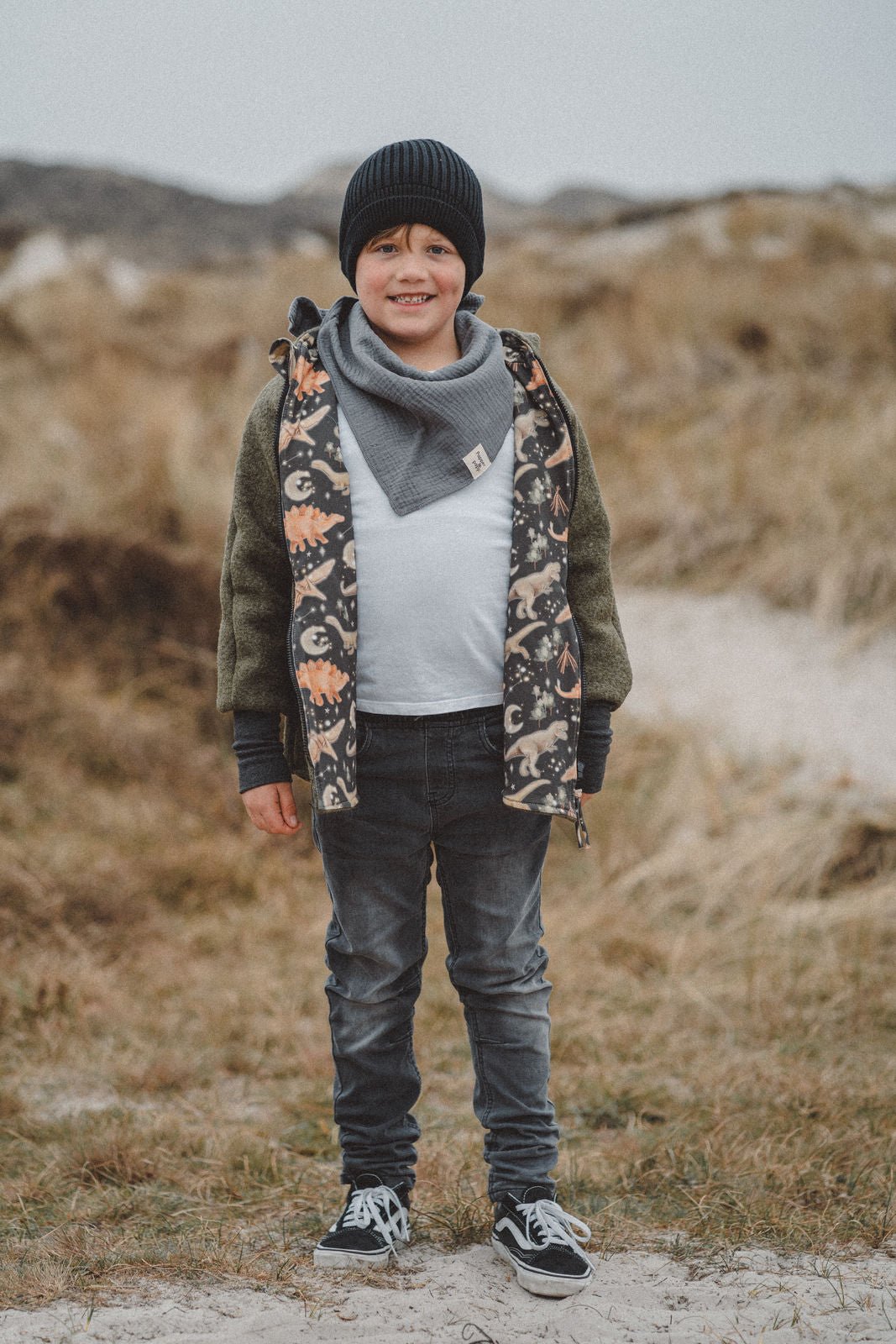 Wollwalkjacke Olive / Dream - O - Saurus - Räuberkinder