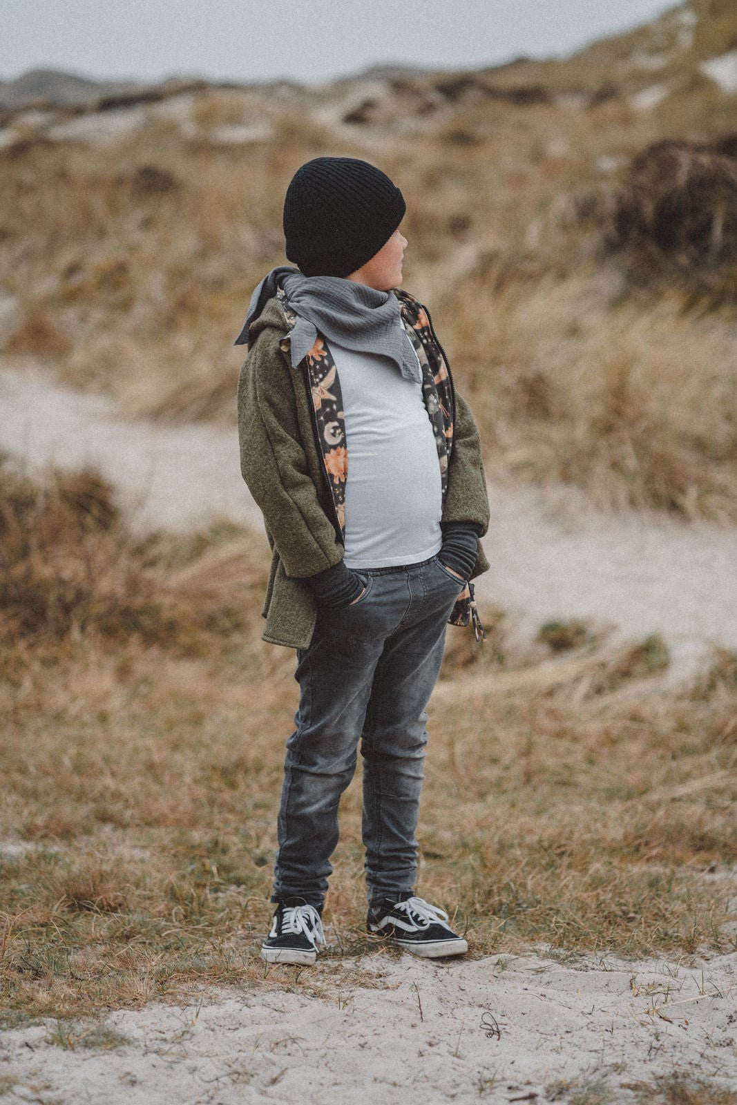 Wollwalkjacke Olive / Dream - O - Saurus - Räuberkinder