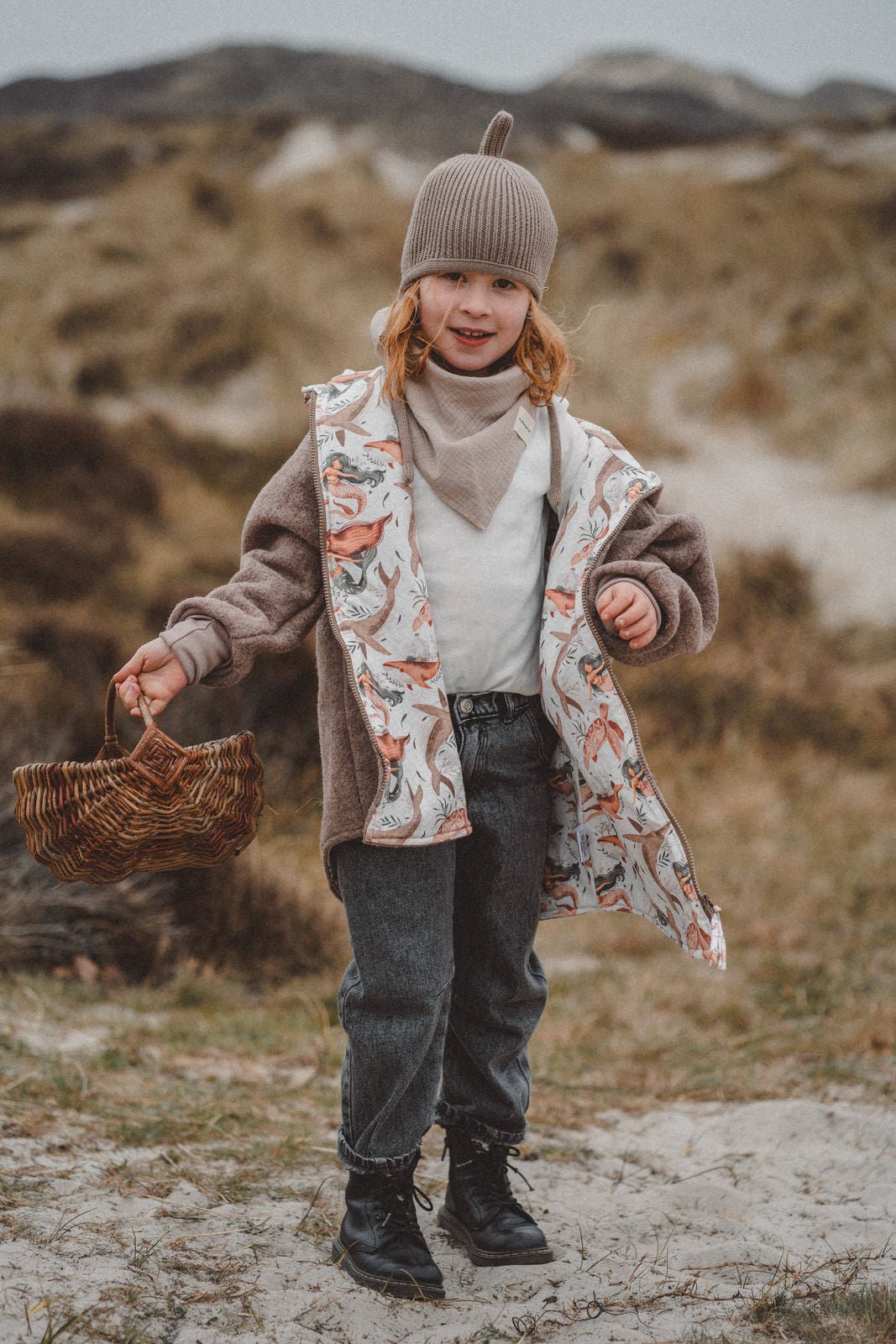 Wollwalkjacke Taupe / Meerjungfrau - Räuberkinder