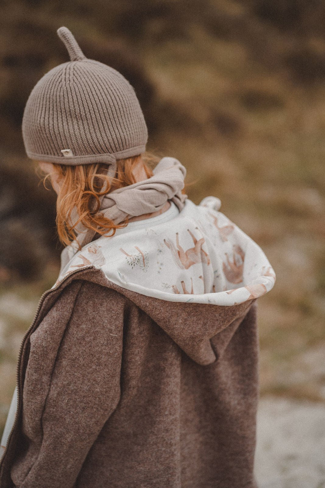 Wollwalkjacke Taupe / Pferdewiese - Räuberkinder