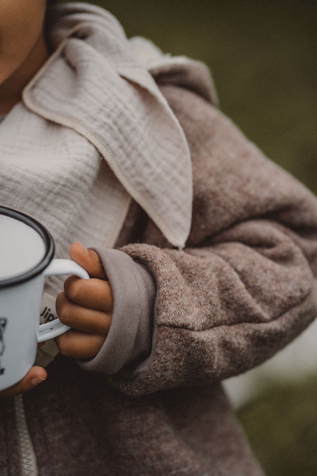 Wollwalkjacke Taupe /Teddyfell - Räuberkinder