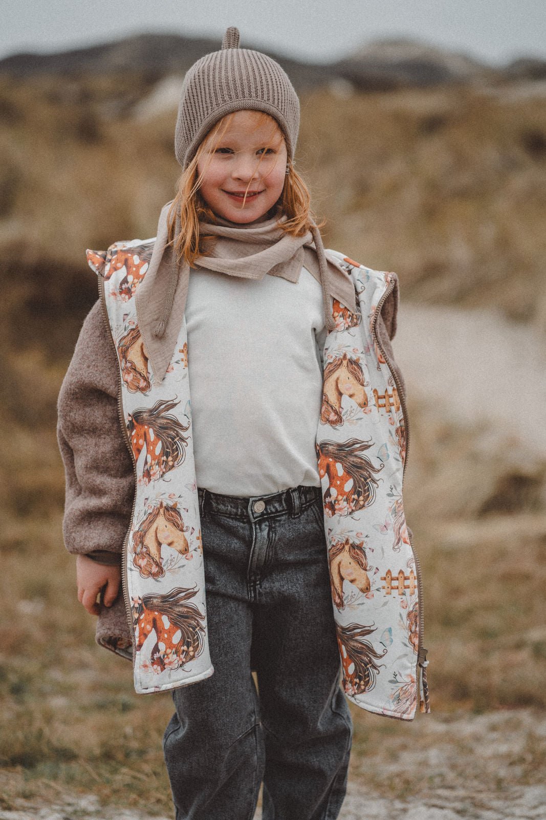 Wollwalkjacke zotteliges Pony - Räuberkinder