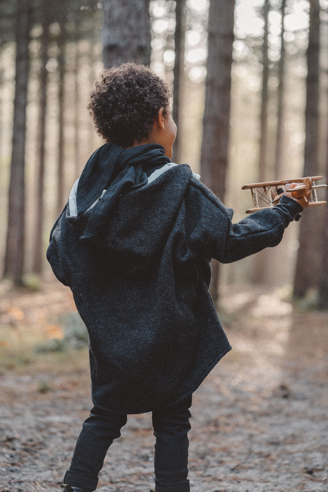 Woolwalk jacket anthracite / scribble dots