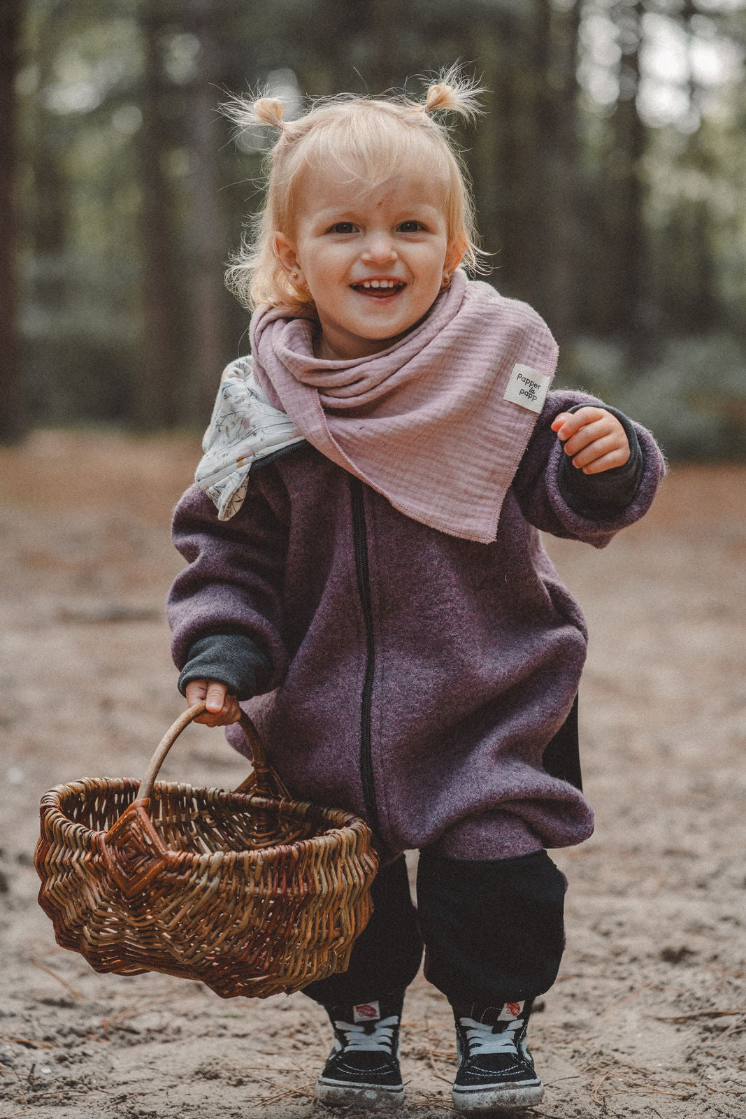 Matschkind woolen overall mauve / wildflowers