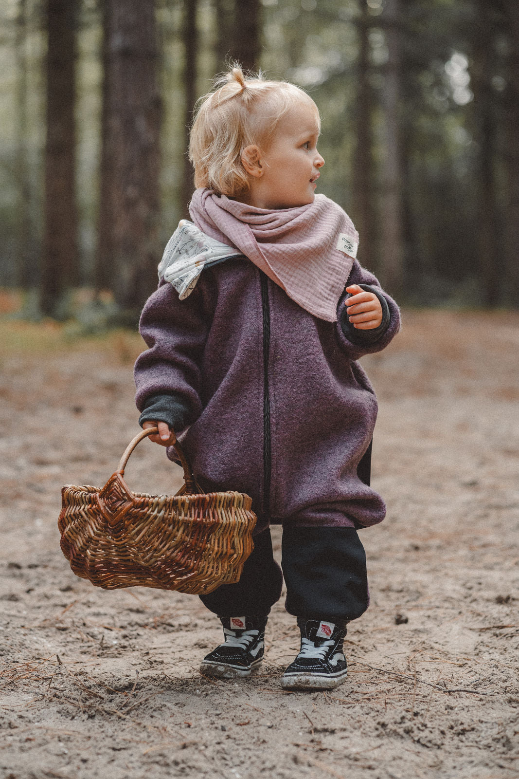 Matschkind woolen overall mauve / wildflowers