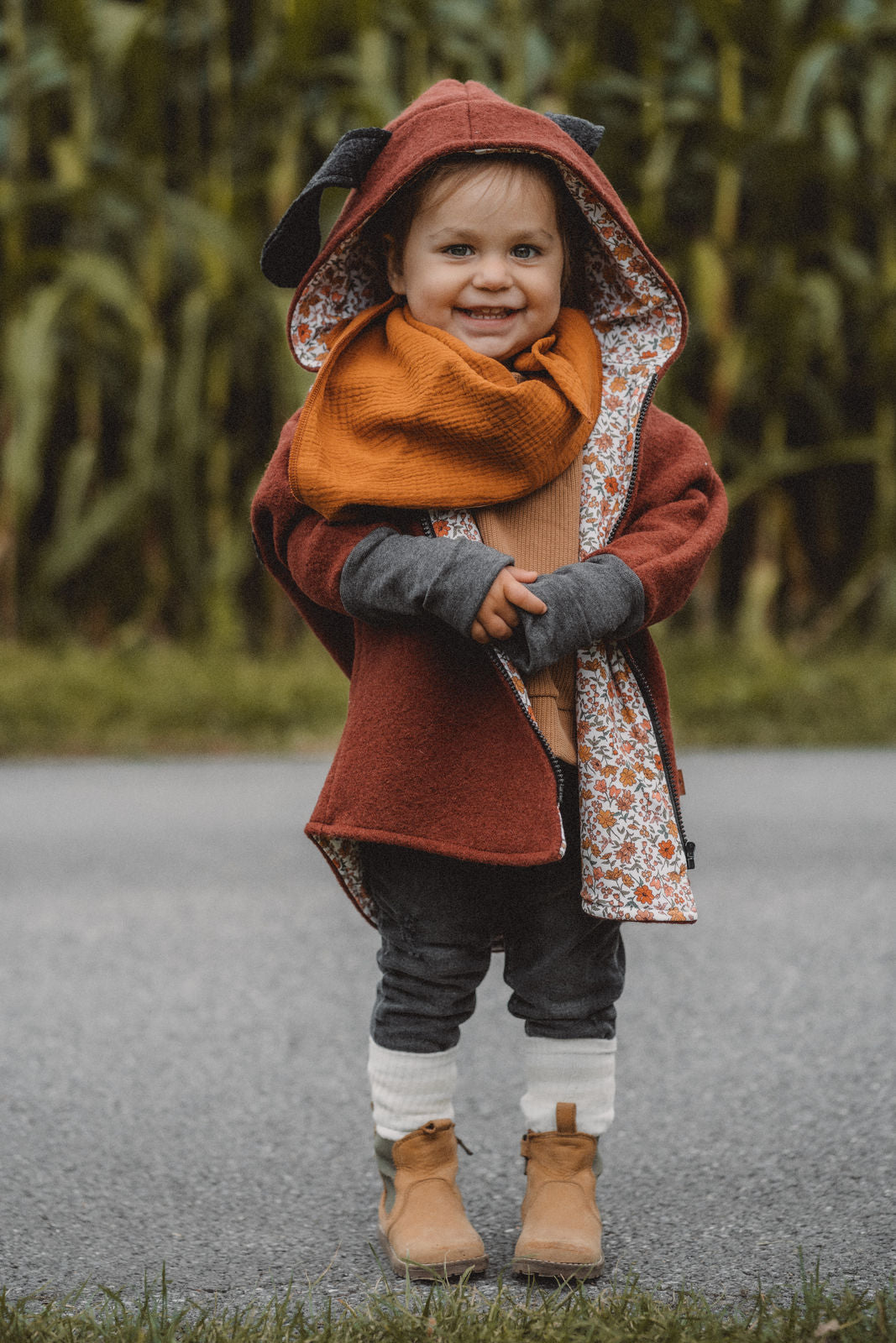 Rusty fox wool jacket