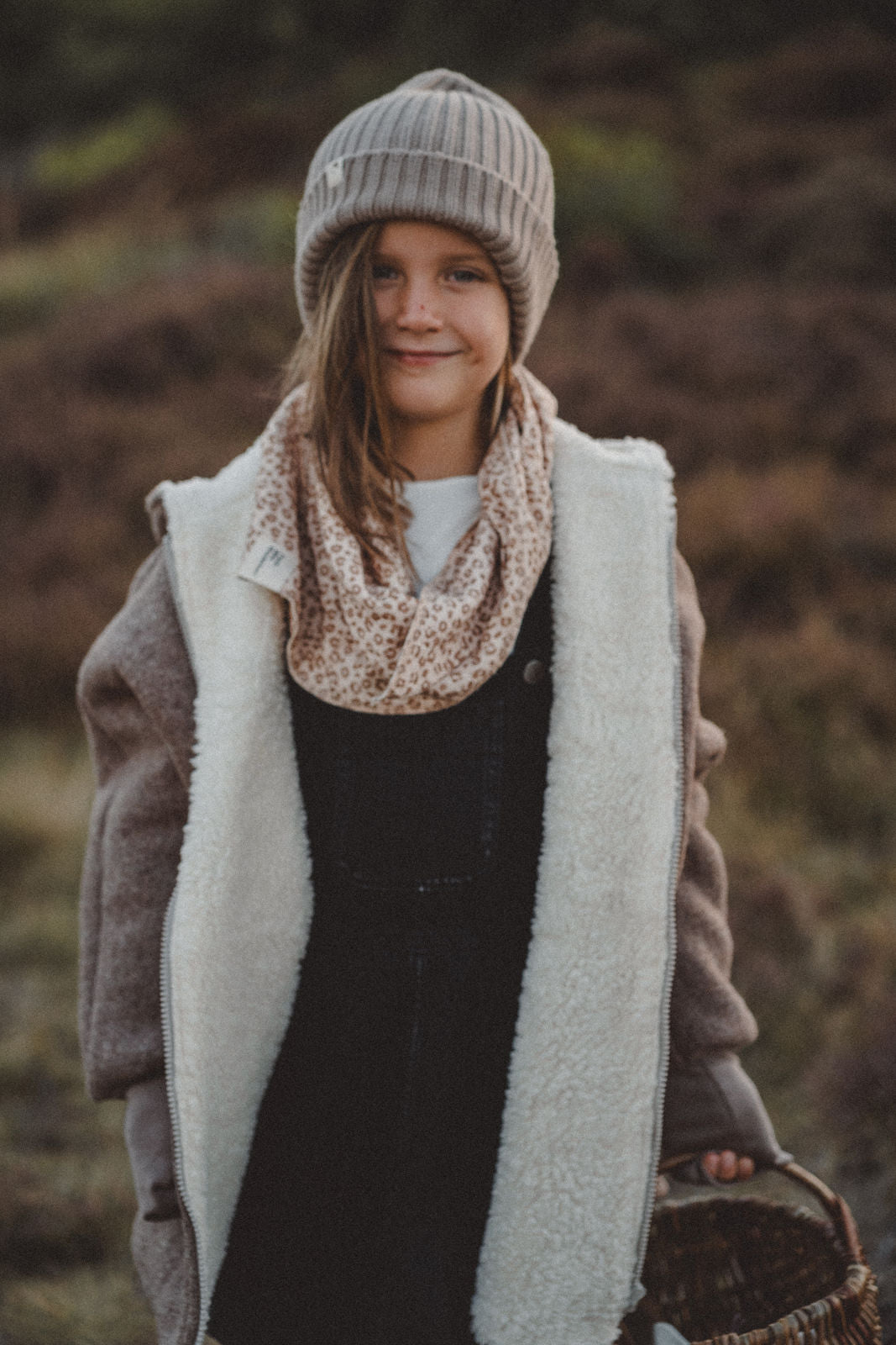 Woolwalk jacket taupe / teddy fur