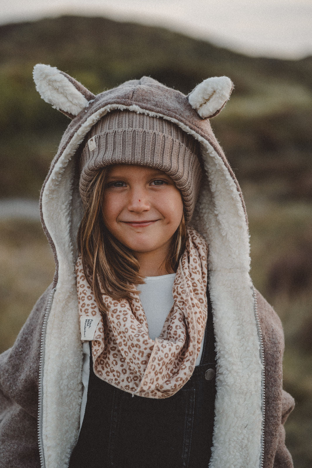 Fluffy woolen deer jacket