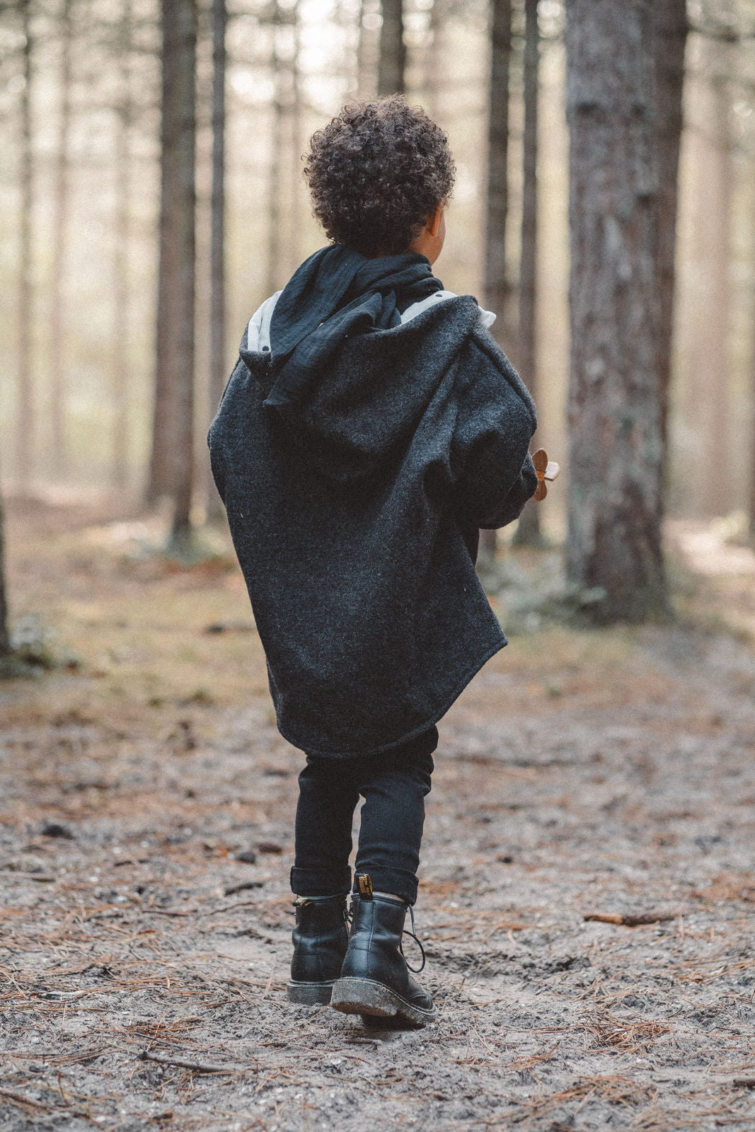 Woolwalk jacket anthracite / scribble dots