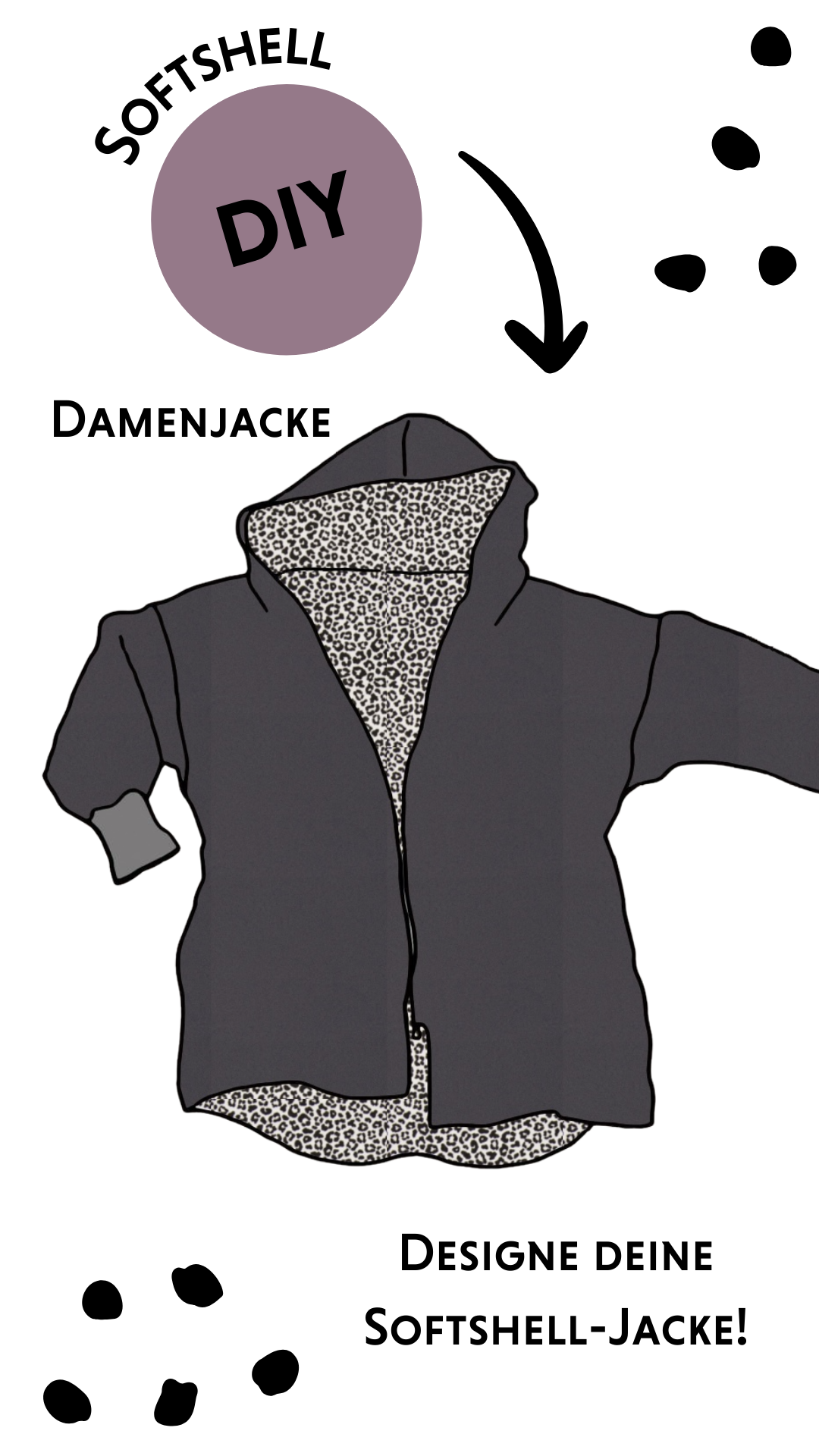 Damenjacke aus Softshell