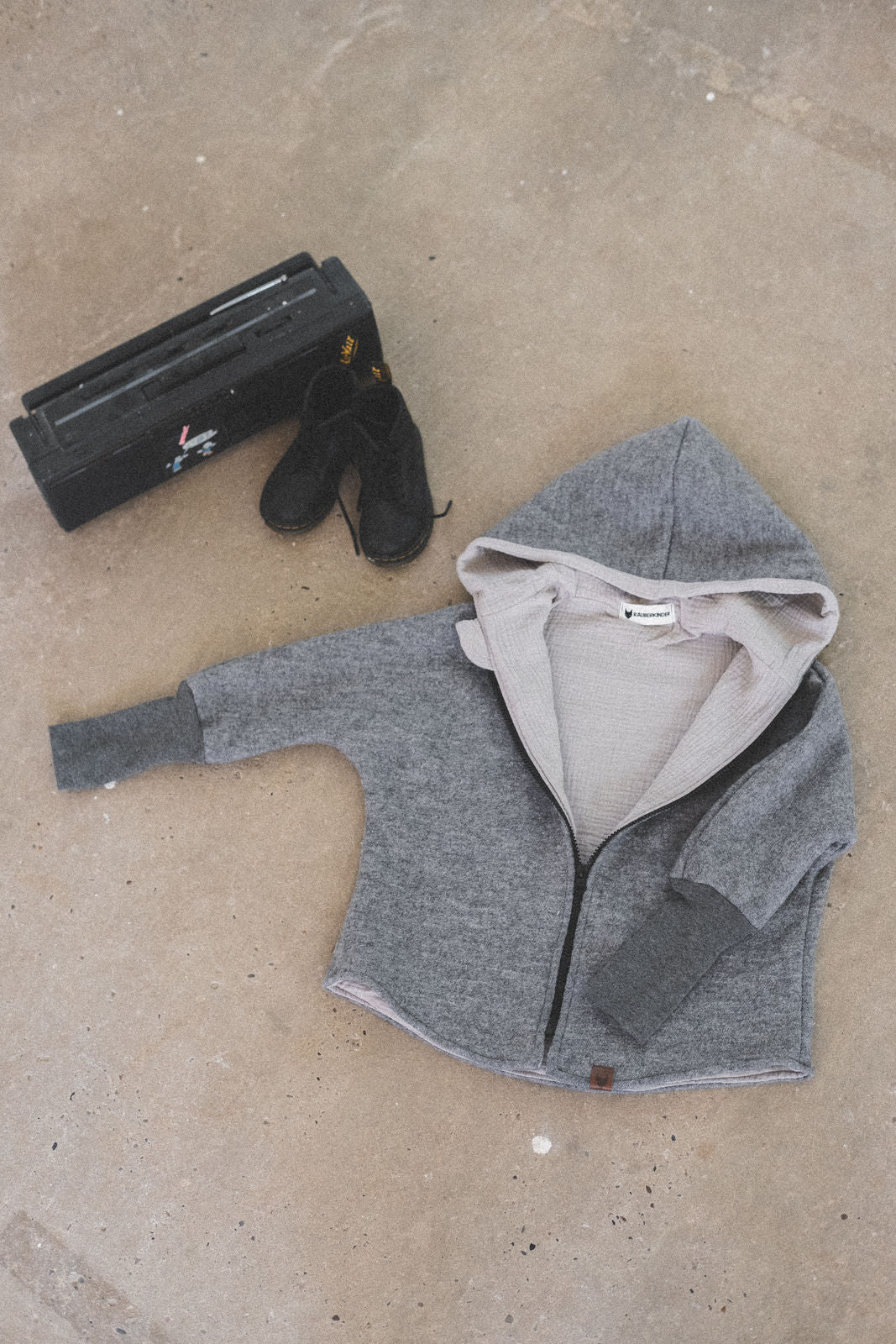 Woolwalk jacket gray / muslin gray