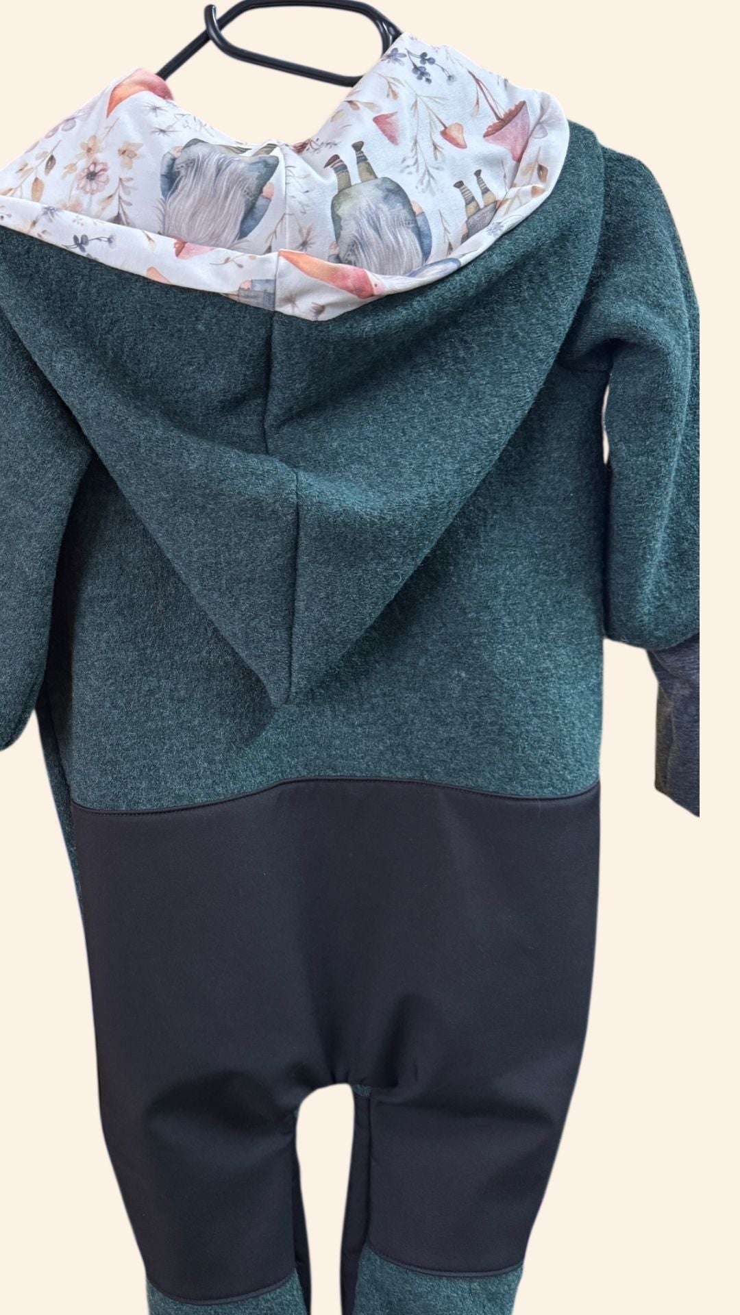 B - Ware / Wollwalkoverall "Wichtel" / Softshell an Knien & Po / Größe 110/116 - Räuberkinder
