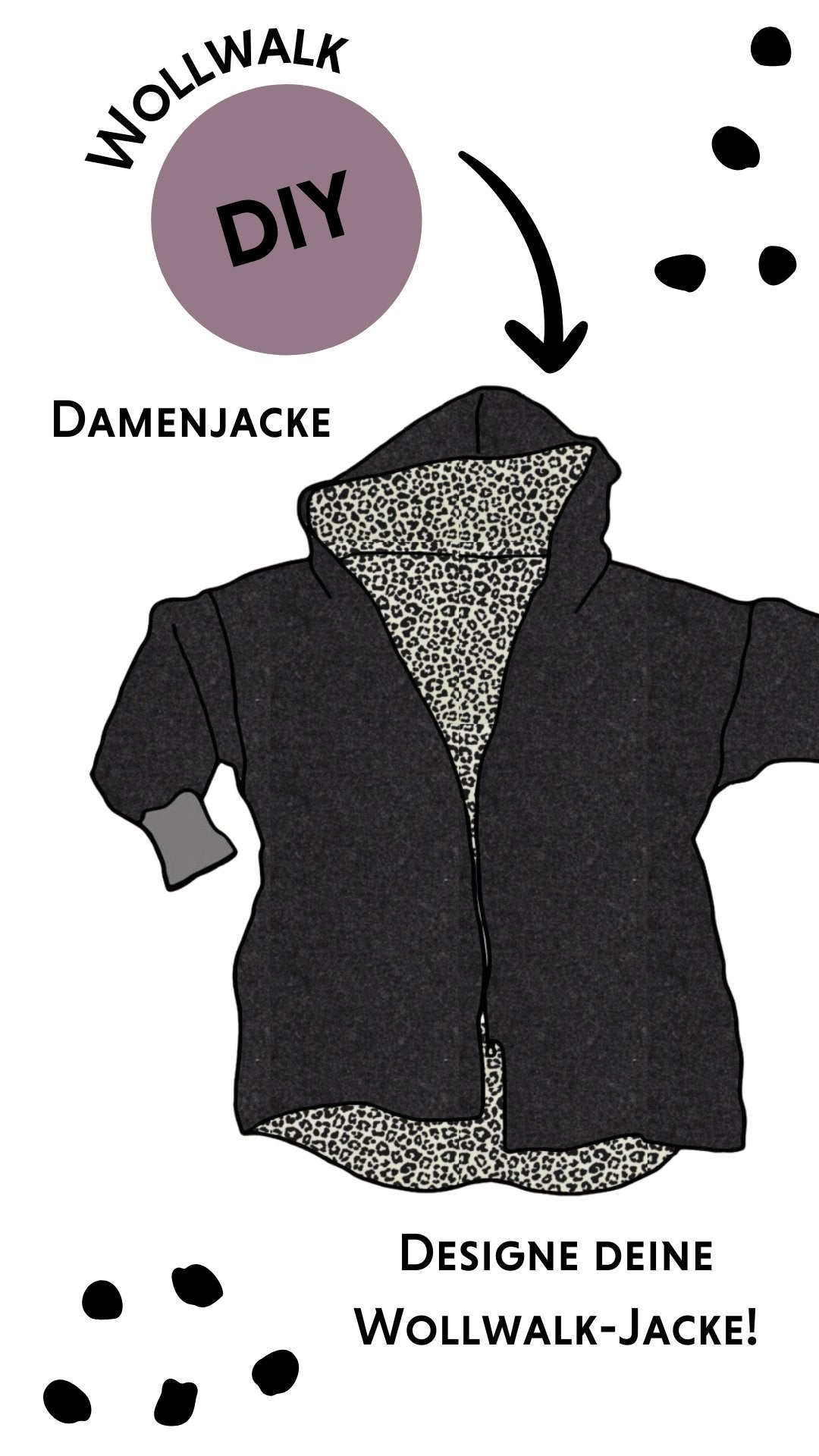 DIY Damenjacke aus Wollwalk - Räuberkinder