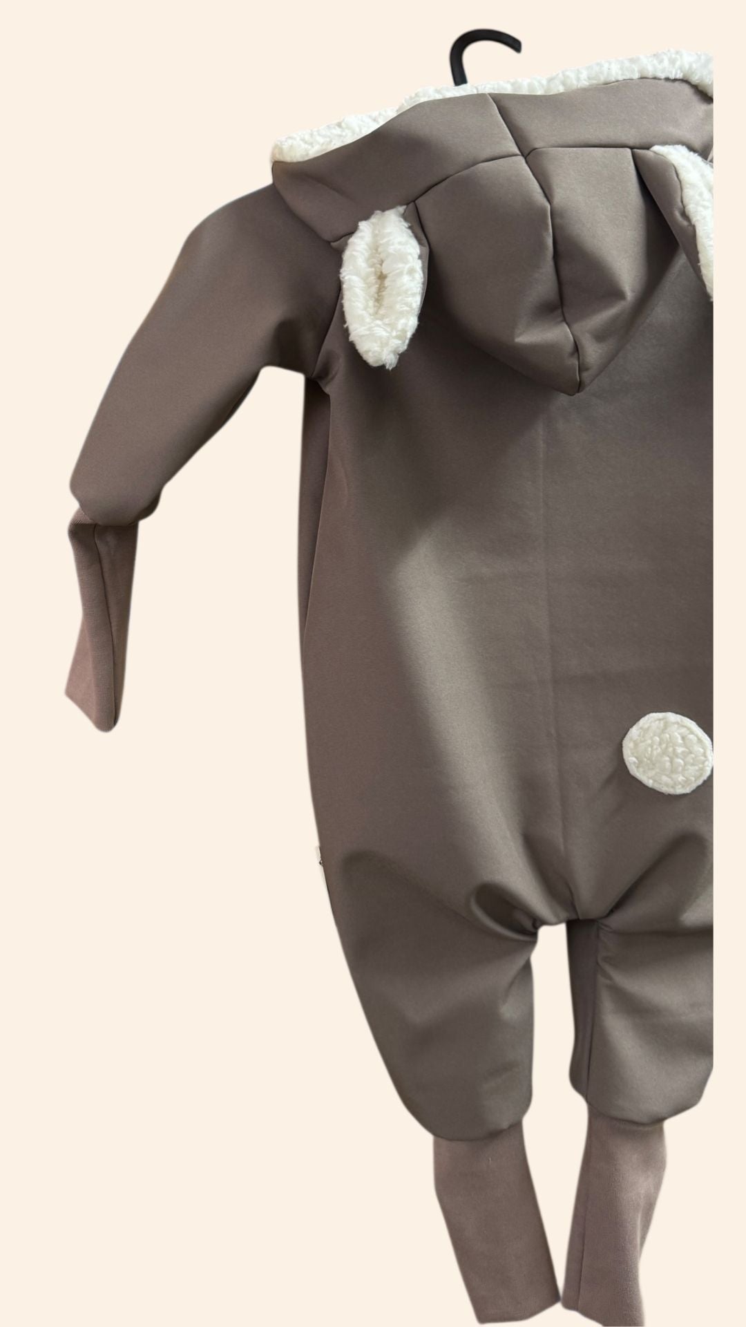 Einzelstück / Softshelloverall "Reh" mit Teddyfell / Größe 74/80 - Räuberkinder