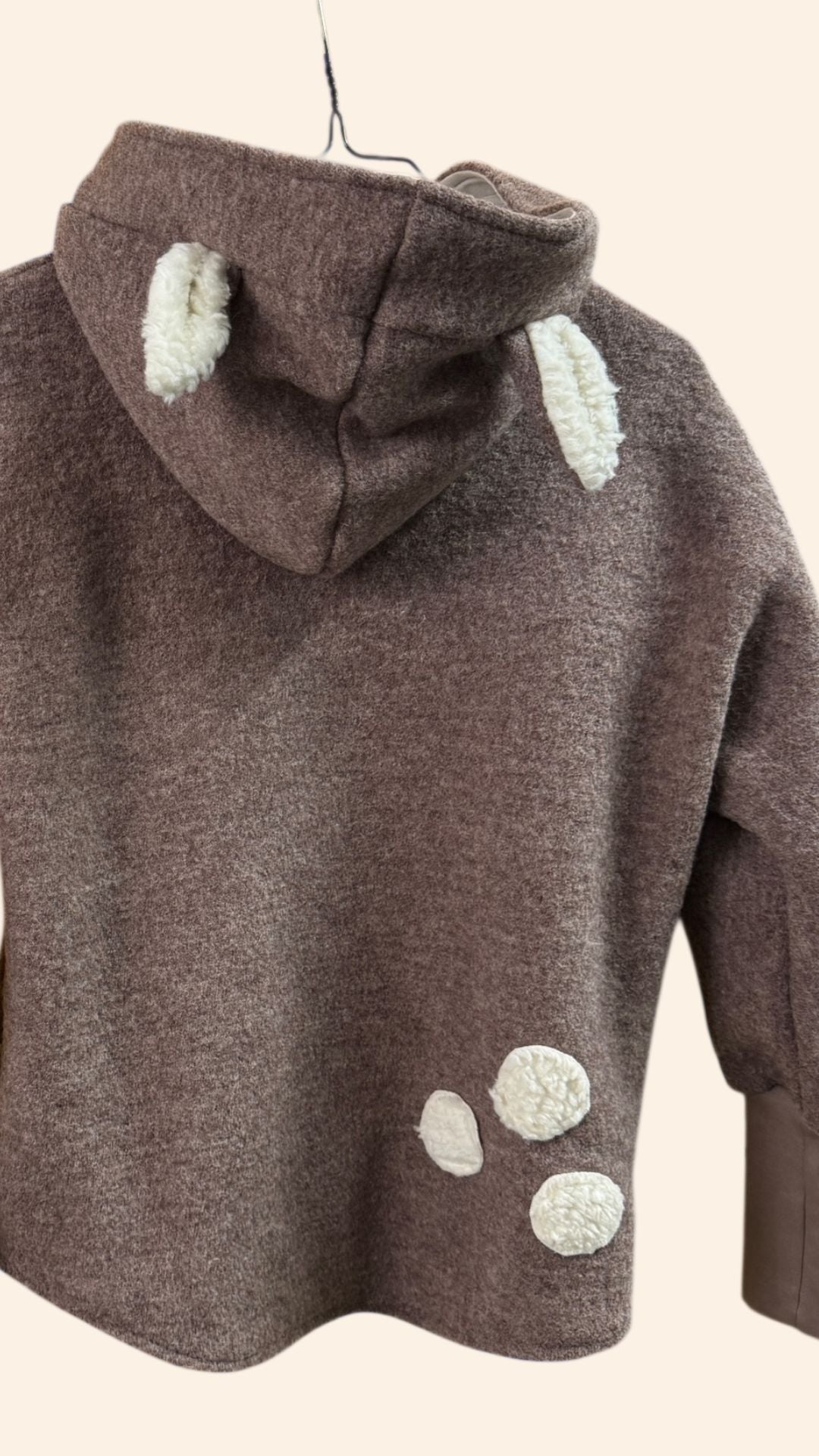 Einzelstück / Wollwalkjacke "Reh" / Sand / Größe 122/128 - Räuberkinder