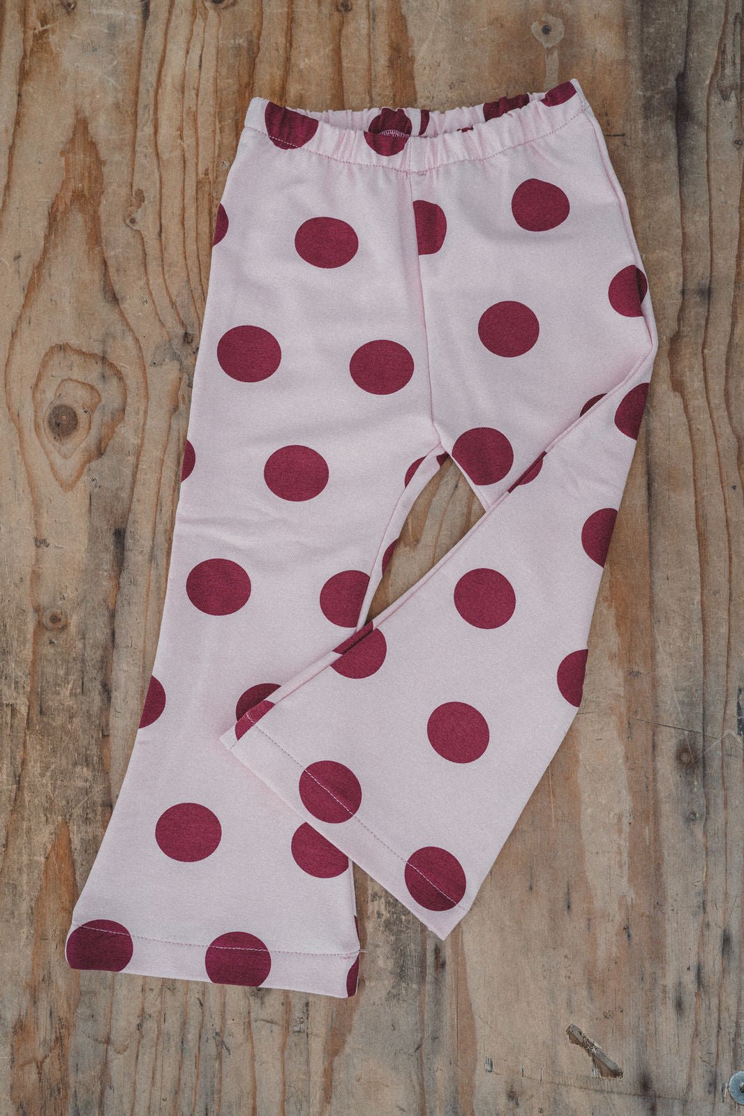 Leggings mit Schlag - Punkte Bordeaux - Räuberkinder