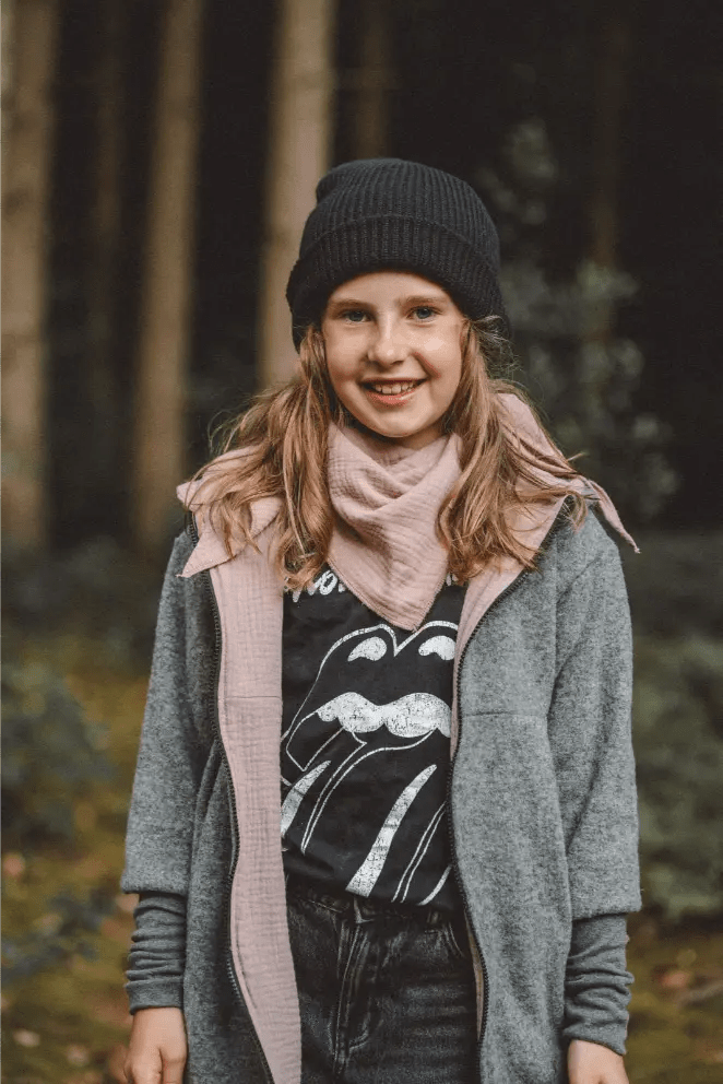 Mantel aus Merinofleece Kinder in Grau und Rosa - Mantel - Räuberkinder 3