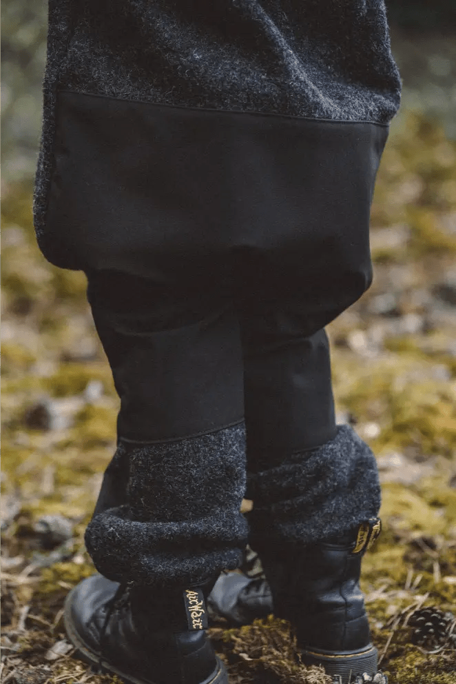 Matschkind Wollwalkoverall Kinder Anthrazit mit Stripes Schwarz - Overall - Räuberkinder 3