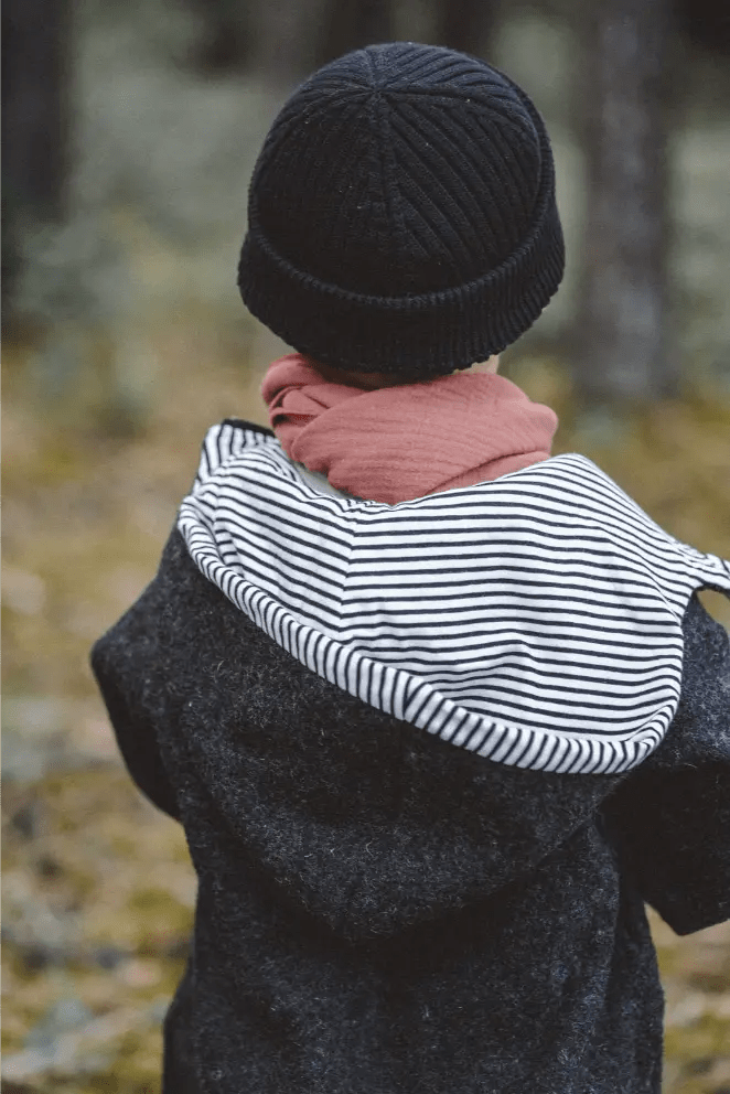 Matschkind Wollwalkoverall Kinder Anthrazit mit Stripes Schwarz - Overall - Räuberkinder 1