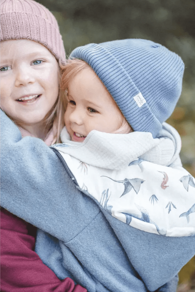 Matschkind Wollwalkoverall Kinder Blau mit Meerestiere - Räuberkinder 5