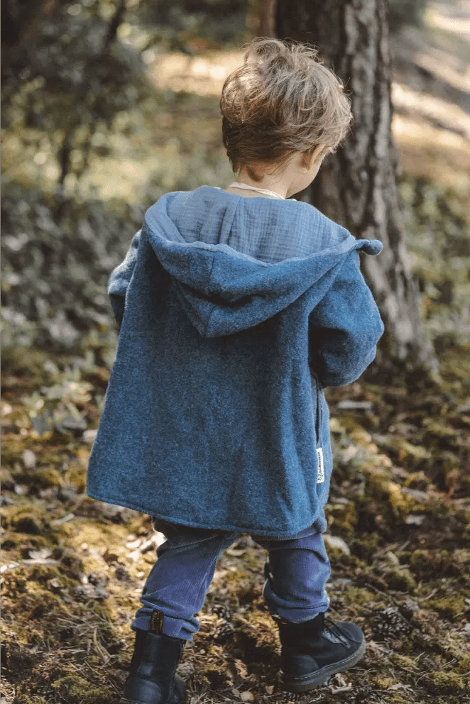 Merinofleece Jacke Kinder Kletterkind in Petrol - Jacke - Räuberkinder 4
