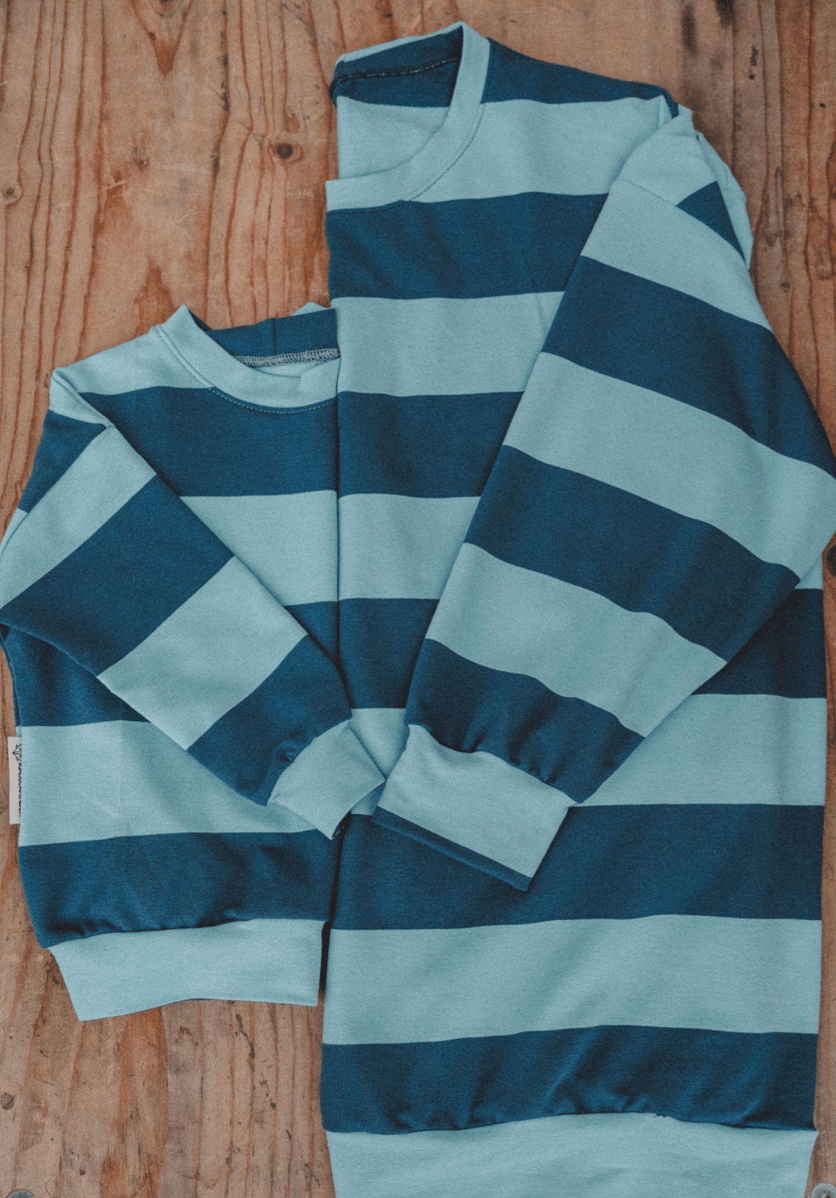 Mom & Me Kollektion! Oversize Sweatshirt Kinder Blau – Partnerlook Mutter & Kind - Räuberkinder