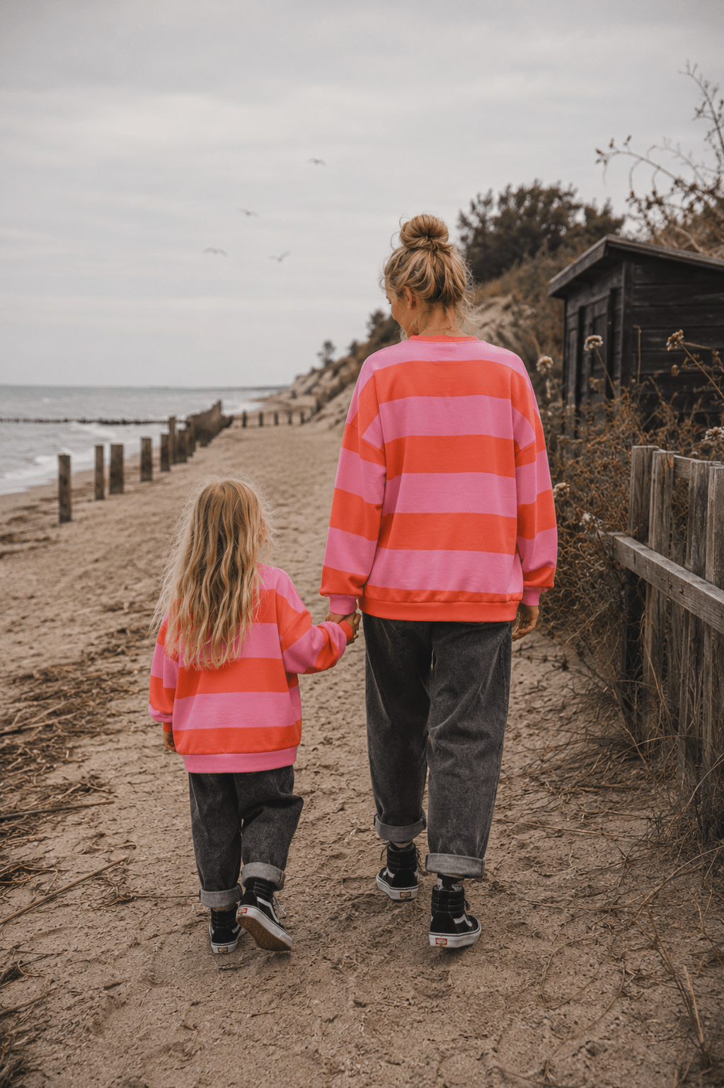 Mom & Me Kollektion! Oversize Sweatshirt Kinder Pink – Partnerlook Mutter & Kind - Räuberkinder