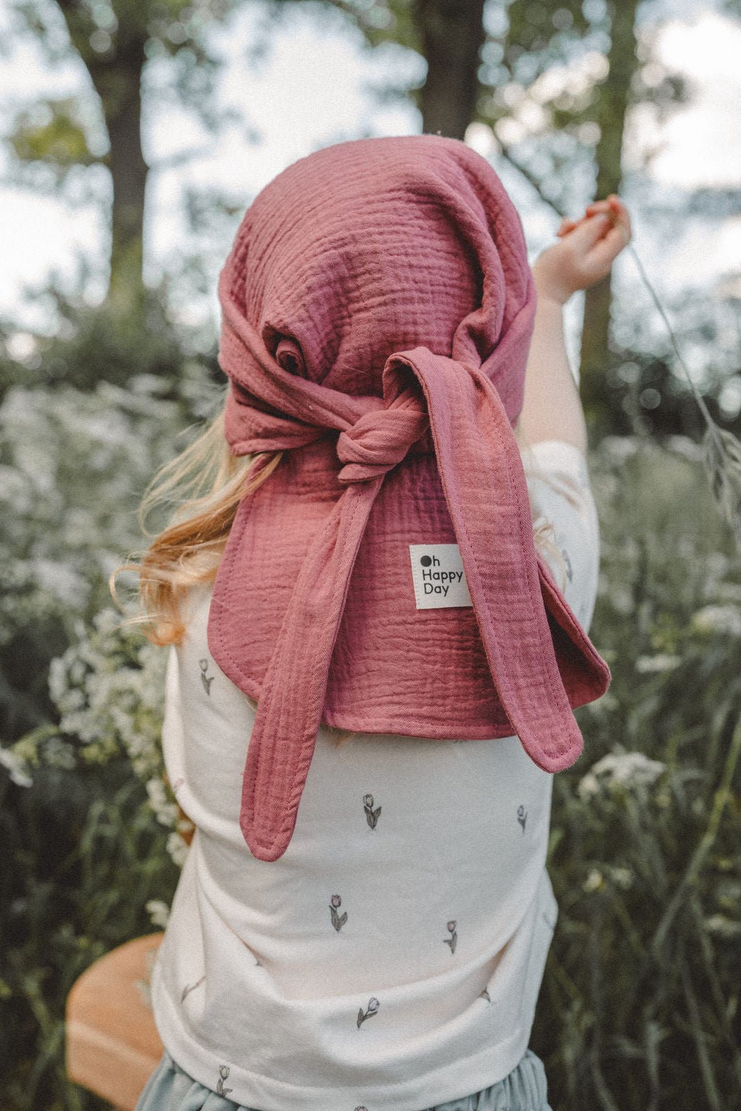 Musselin - Bandana mit XXL Nackenschutz - Räuberkinder