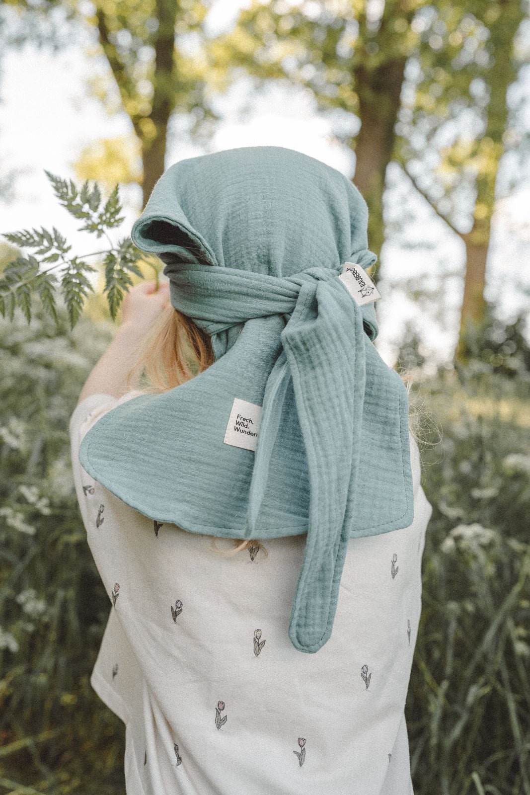Musselin - Bandana mit XXL Nackenschutz - Räuberkinder