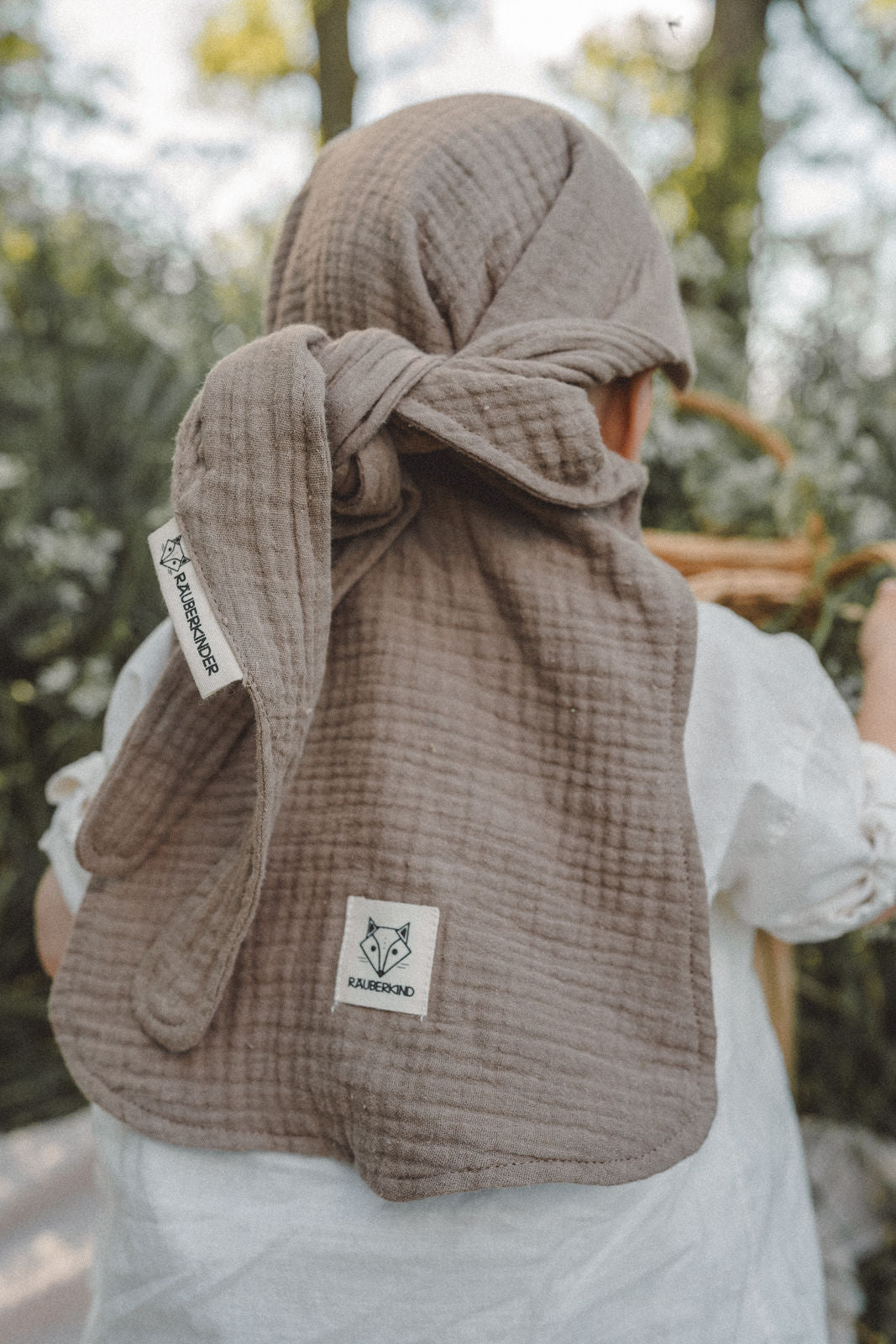 Musselin - Bandana mit XXL Nackenschutz - Räuberkinder
