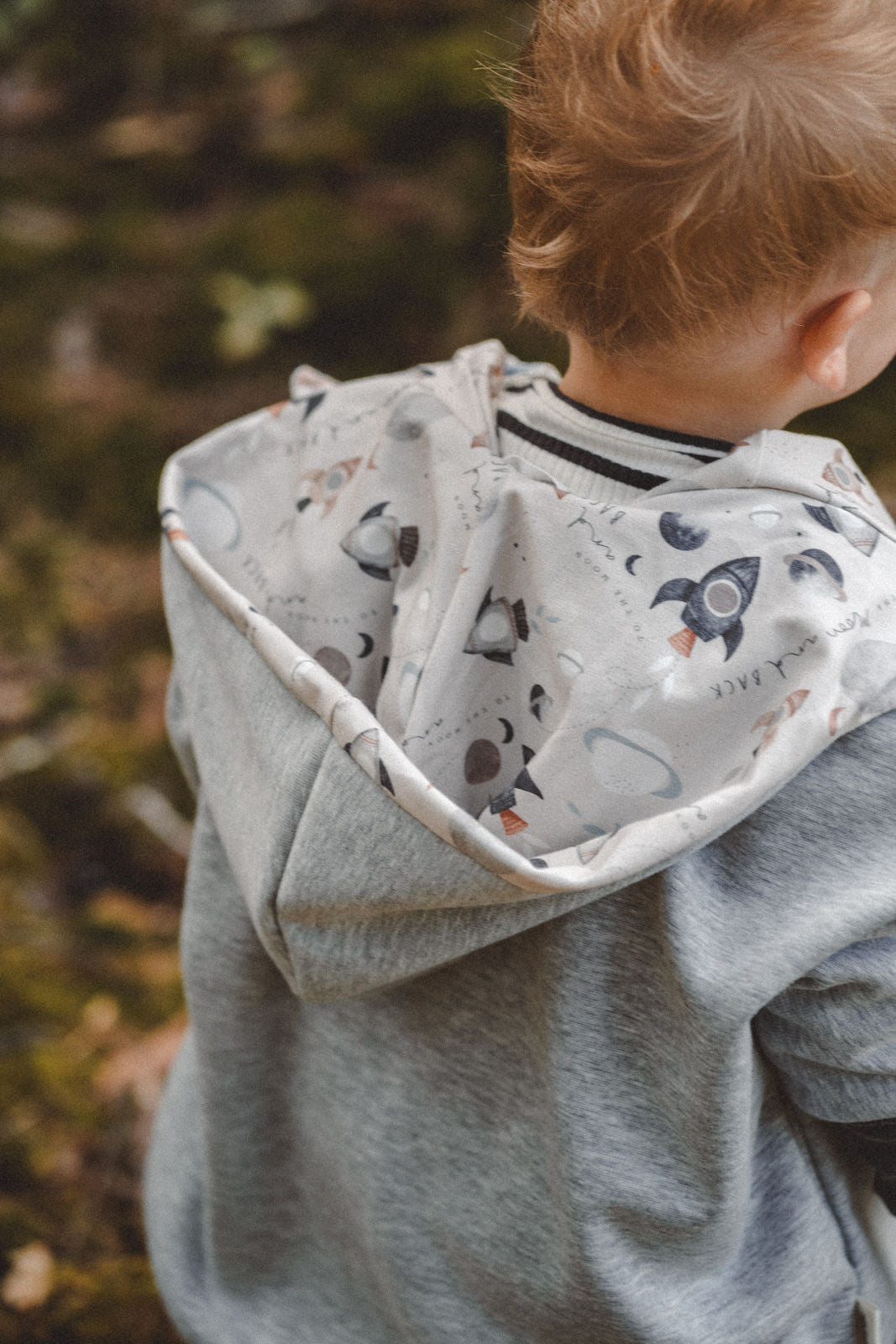 Oversize Sweatjacke Kinder Grau mit Rakete - Jacke - Räuberkinder 4