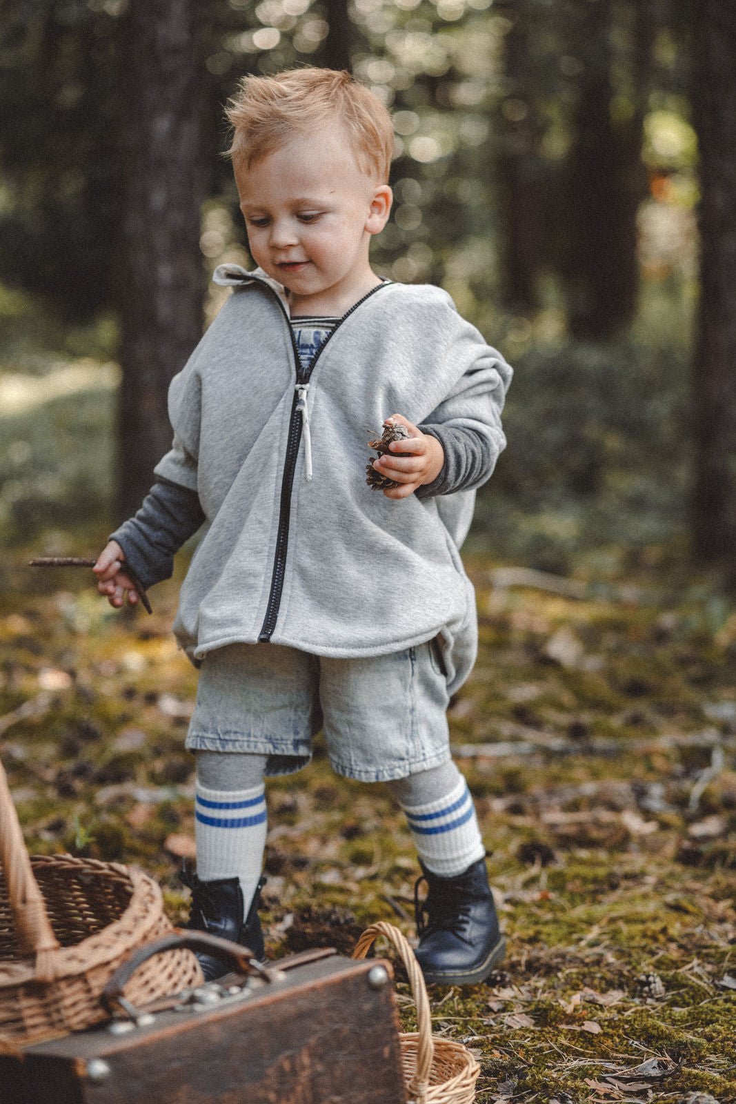 Oversize Sweatjacke Kinder Grau mit Rakete - Jacke - Räuberkinder 2