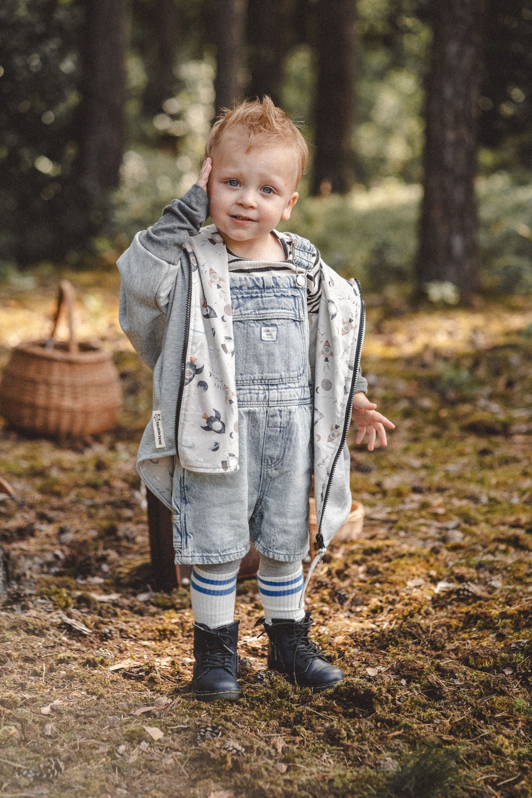 Oversize Sweatjacke Kinder Grau mit Rakete - Jacke - Räuberkinder 5