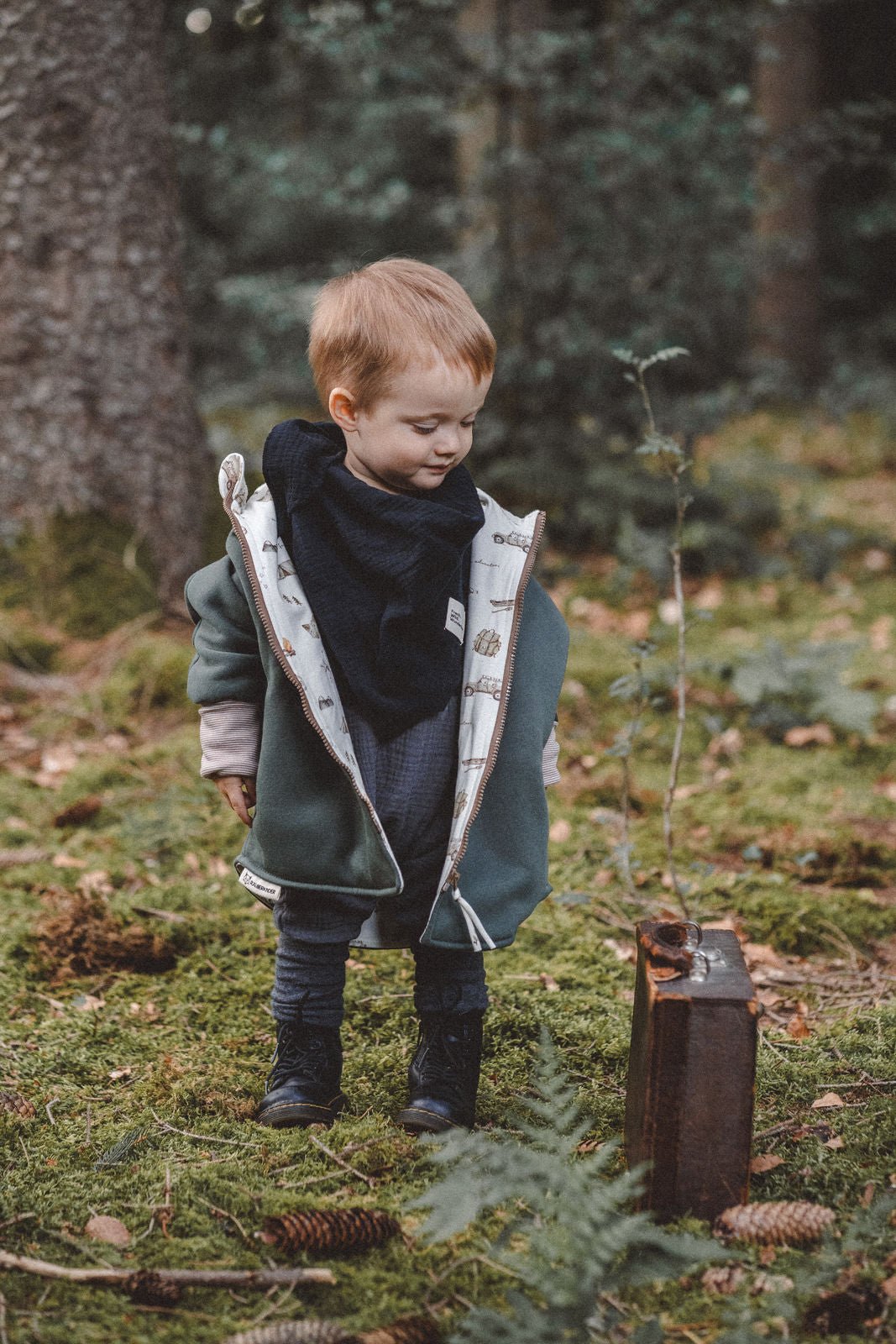 Oversize Sweatjacke Kinder Olive / Camping - Jacke - Räuberkinder 1