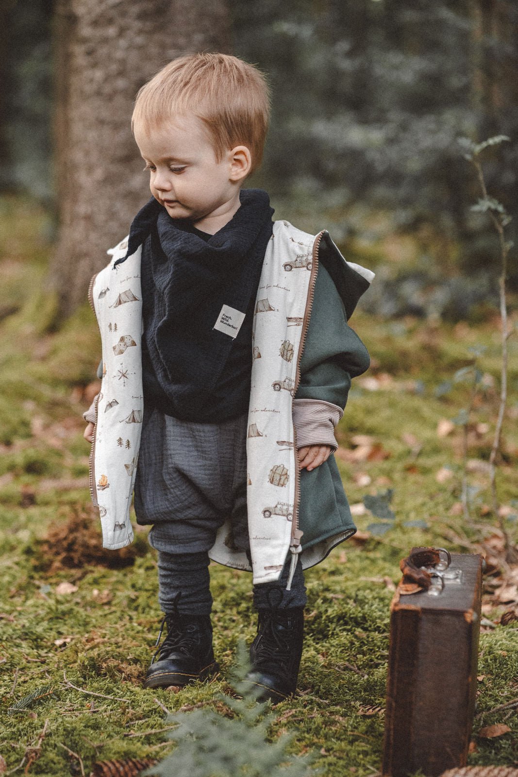 Oversize Sweatjacke Kinder Olive / Camping - Jacke - Räuberkinder 2