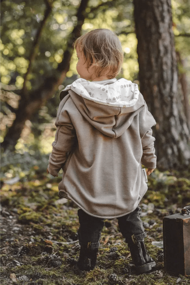 Oversize Sweatjacke Kinder Sand mit Boho - Jacke - Räuberkinder 3