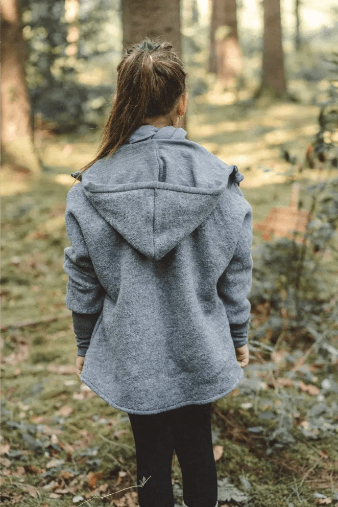 Oversizejacke aus Merino Kinder in Grau - Jacke - Räuberkinder 1