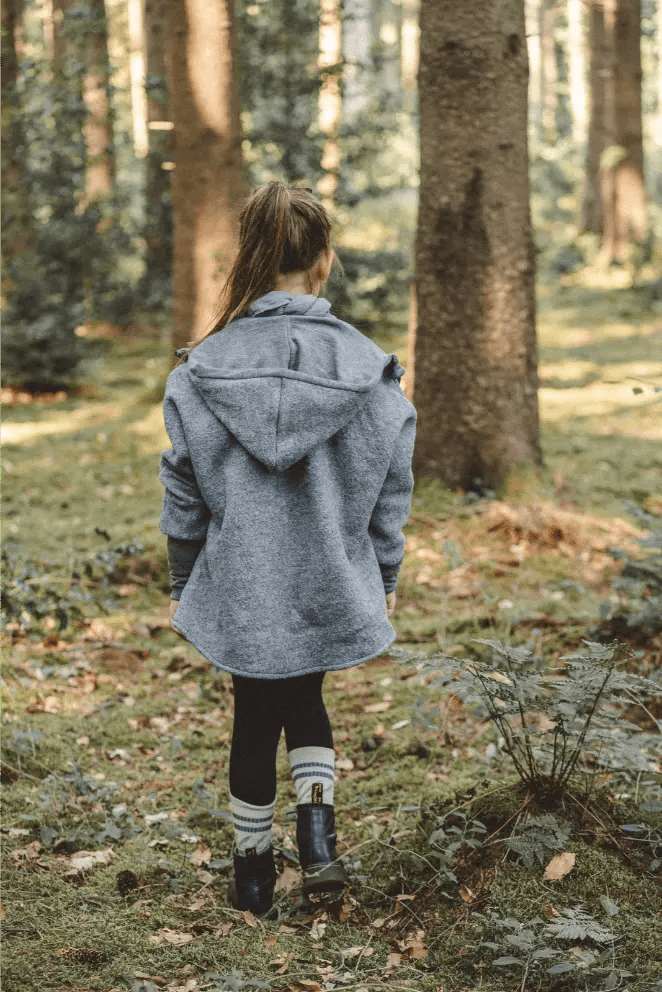 Oversizejacke aus Merino Kinder in Grau - Jacke - Räuberkinder 4