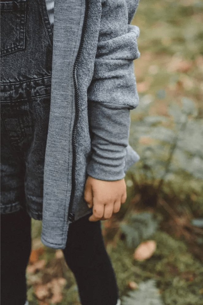 Oversizejacke aus Merino Kinder in Grau - Jacke - Räuberkinder 2