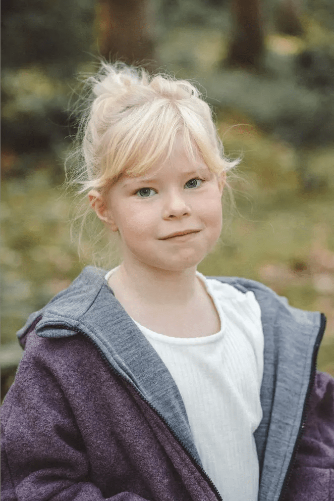 Oversizejacke aus Merino Kinder in Mauve - Jacke - Räuberkinder 4