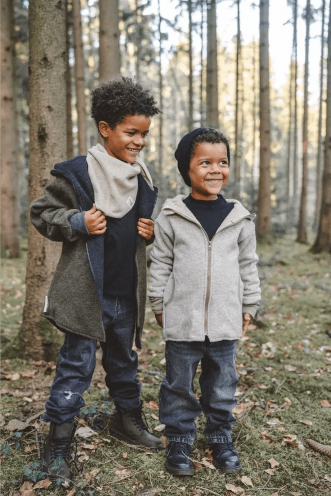 Oversizejacke aus Merino Kinder in Olive - Jacke - Räuberkinder 7