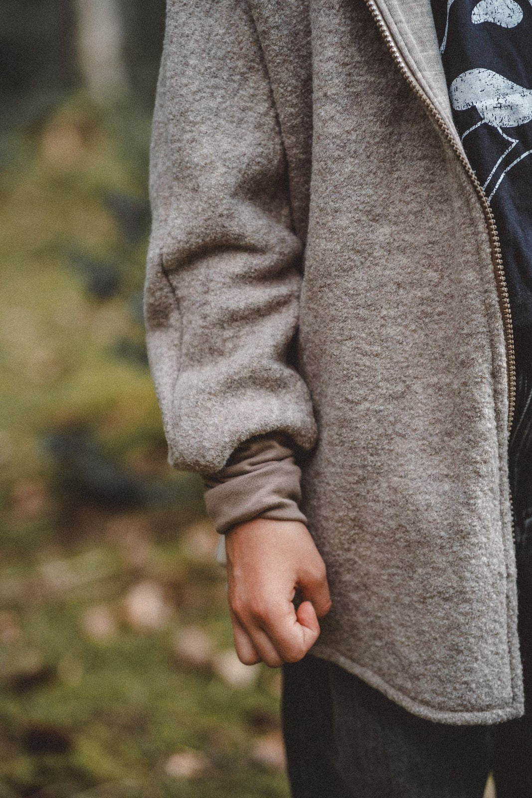 Oversizejacke aus Merino Kinder in Sand - Jacke - Räuberkinder 2