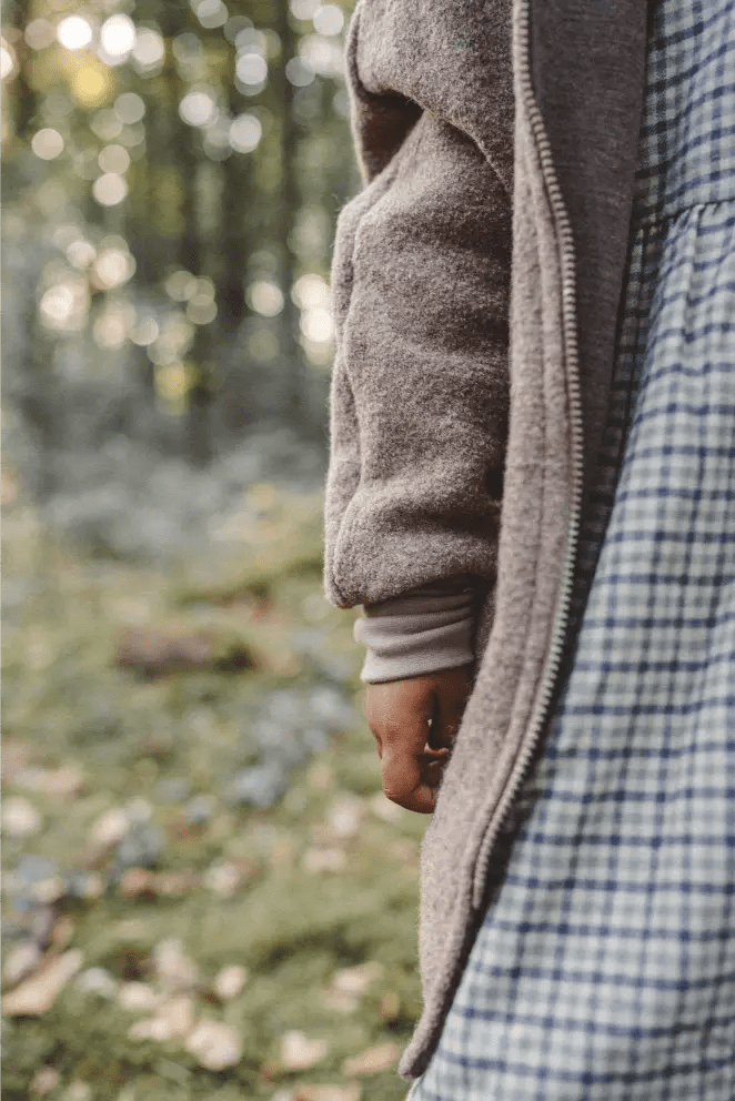 Oversizejacke aus Merino Kinder in Taupe - Jacke - Räuberkinder 3