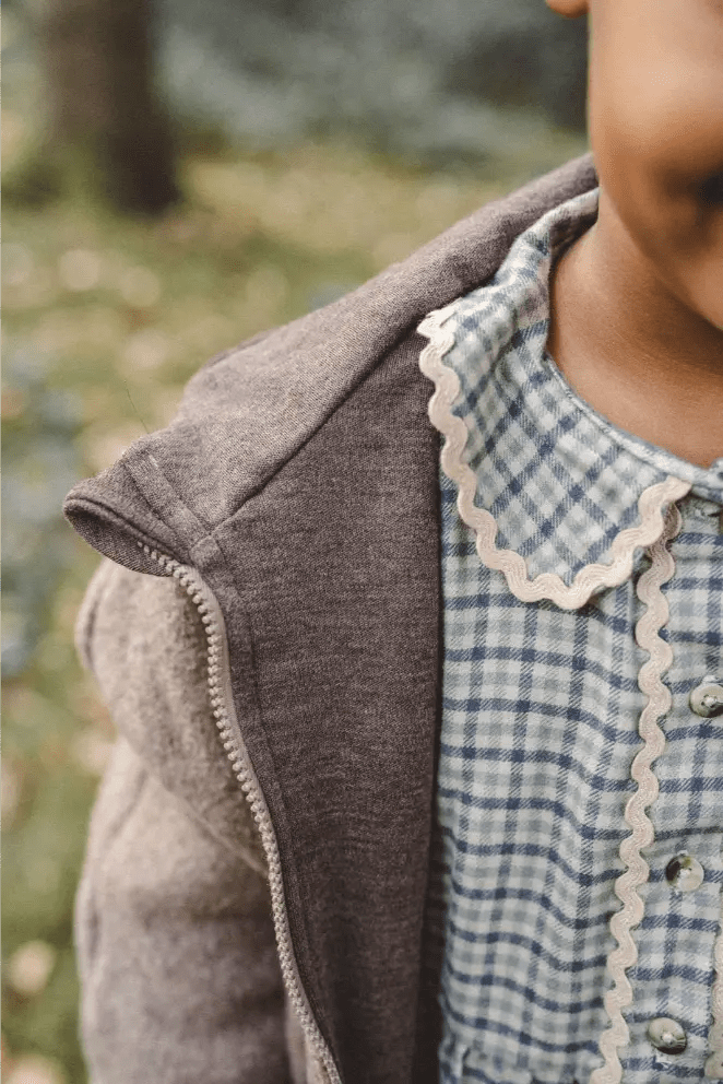 Oversizejacke aus Merino Kinder in Taupe - Jacke - Räuberkinder 4