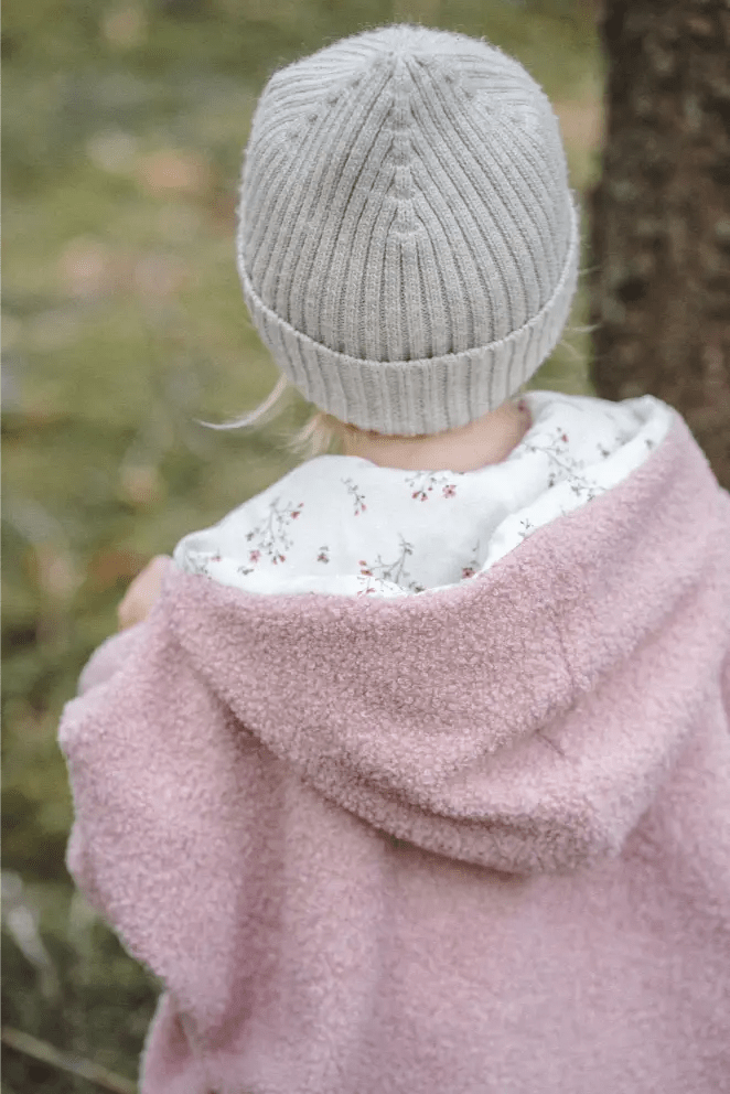 Oversizejacke Kinder Teddyfell Rosa mit Wiesenblumen - Räuberkinder 6