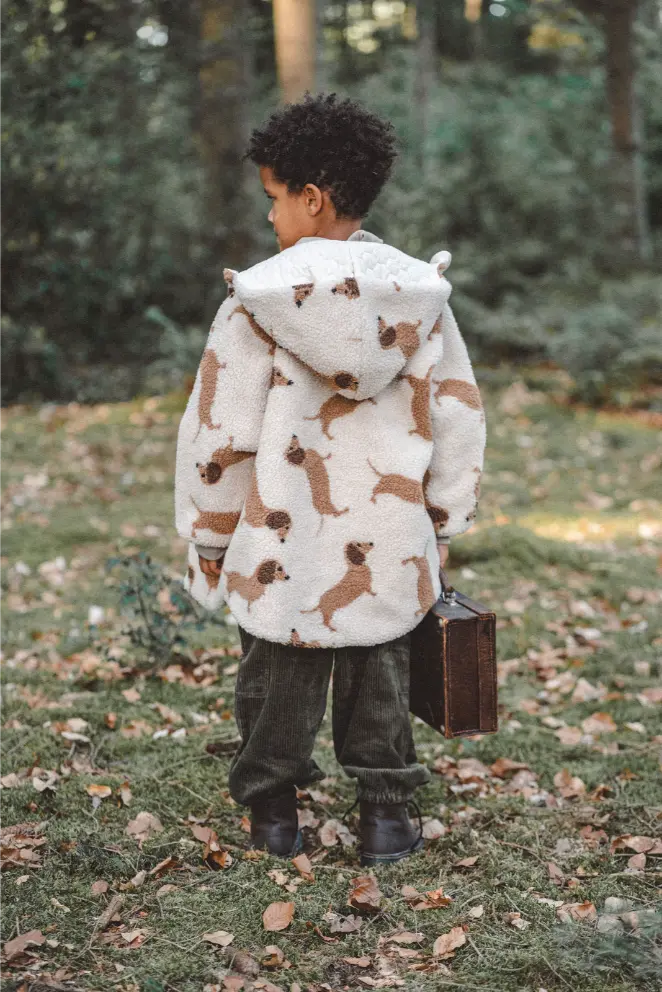 Wendejacke / Teddyjacke Kinder Dackel