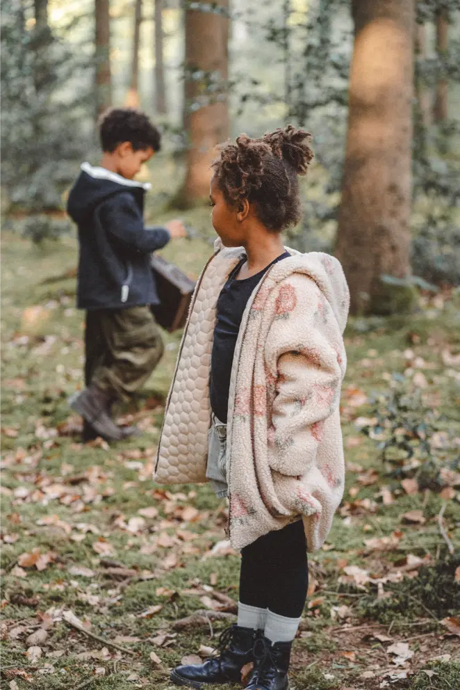 Teddyjacke / Wendejacke Kinder Rose