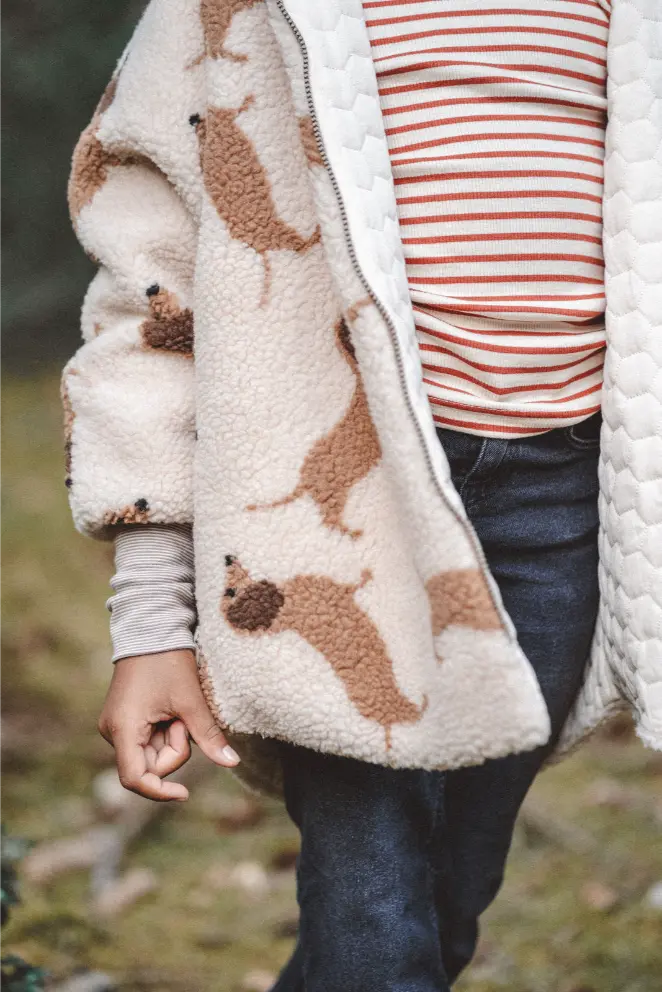 Wendejacke / Teddyjacke Kinder Dackel